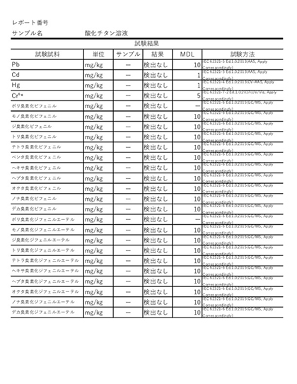 有害物質検出試験